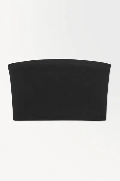 Cos The Silk-blend Bandeau In Black