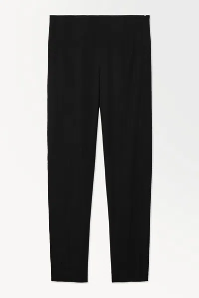 Cos The Silk-blend Trousers In Black