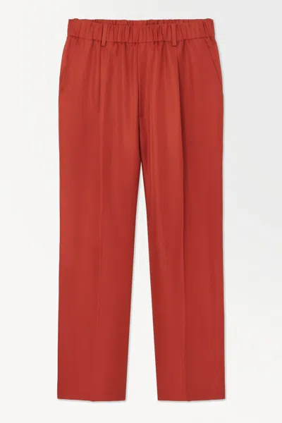 Cos The Silk Trousers In Orange