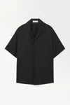 Cos The Silk Resort Shirt In Black