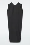 Cos The Sleeveless Tailored Wool Dress In Black