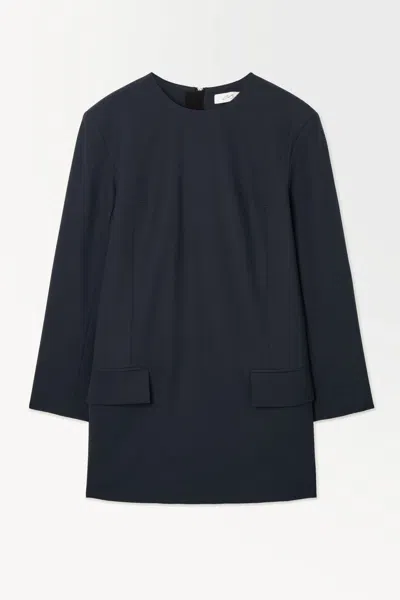Cos The Tailored Mini Dress In Turquoise