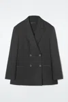 Cos The Tailored Peak-lapel Blazer In Black