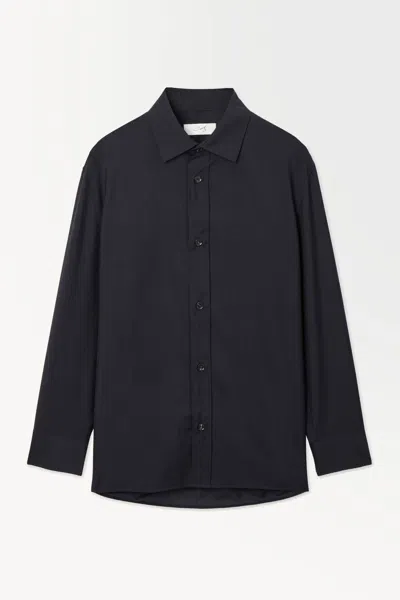 Cos The Tailored Wool Shirt In Blue
