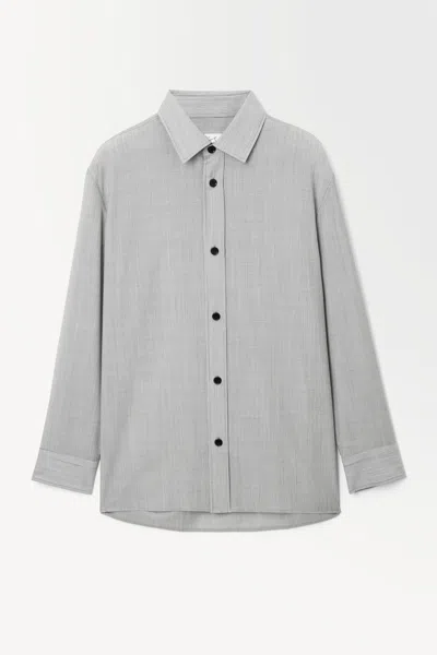 Cos The Tailored Wool Shirt In White