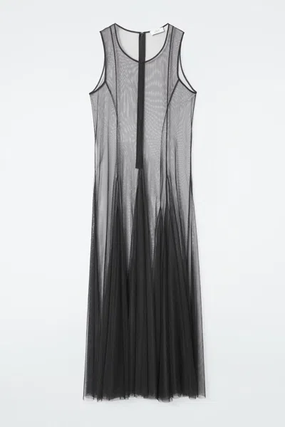 Cos The Tulle Maxi Dress In Black