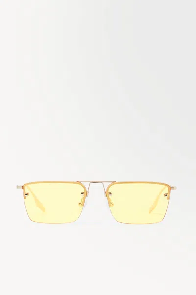 Cos The Wire-frame Sunglasses In Yellow