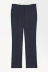 Cos The Wool Twill Cigarette Trousers In Blue In Blue