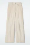 Cos Tide Corduroy Wide-leg Jeans In Beige