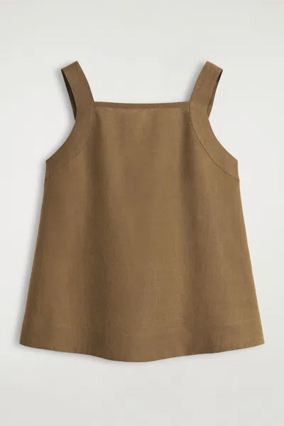 Cos Tie-back Linen Top
