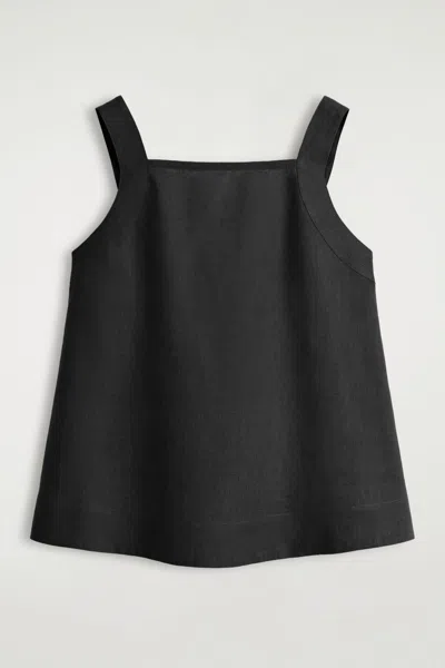 Cos Tie-back Linen Top