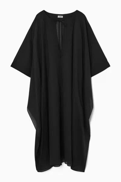 Cos Tie-detail Kaftan In Black