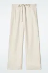 Cos Fliessende Hose Aus Denim Mit Weitem Bein In Beige