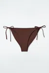 Cos Tie-side Bikini Briefs In Brown