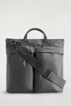 Cos Transit Messenger Bag - Nylon In Gray