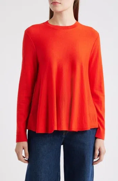Cos Trapeze Merino Wool Sweater In Red