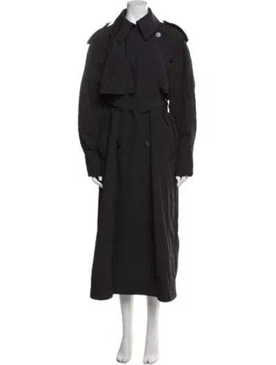 Pre-owned Cos Trench Coat In Black