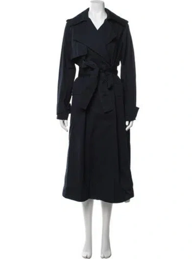 Pre-owned Cos Trench Coat In Blue