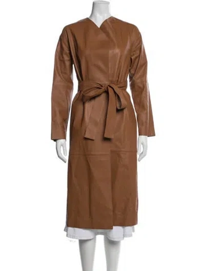 Pre-owned Cos Trench Coat In Brown