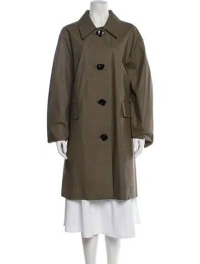 Pre-owned Cos Trench Coat In Green