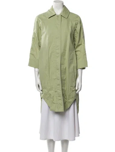 Pre-owned Cos Trench Coat In Green