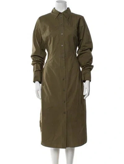 Pre-owned Cos Trench Coat In Green