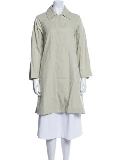 Pre-owned Cos Trench Coat In Green
