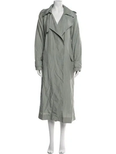 Pre-owned Cos Trench Coat In Green