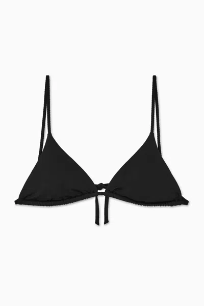 Cos Triangle Bikini Top In Black