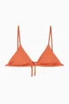 Cos Triangle Bikini Top In Orange