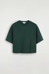 Cos T-shirt Oversize In Cotone Dal Taglio Boxy In Verde