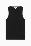 Cos Tubular Knitted Tank Top In Black