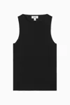Cos Merino Wool Knitted Tank Top In Black