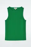 Cos Tubular Knitted Tank Top In Green