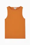 Cos Tubular Knitted Tank Top In Orange