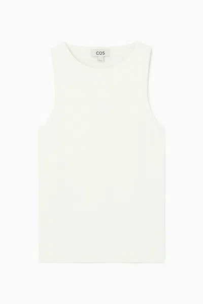 Cos Tubular Knitted Tank Top In White