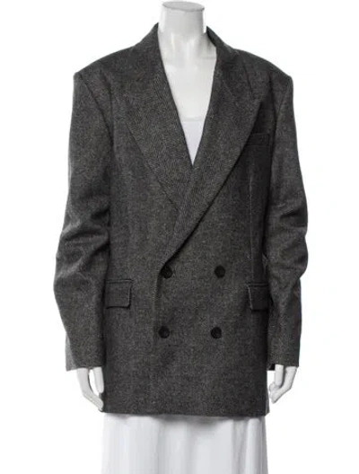 Pre-owned Cos Tweed Pattern Blazer In Grey