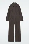 Cos Twill Boilersuit In Brown