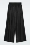 Cos Twill Palazzo Trousers In Black