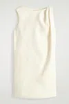 Cos Twist-detail Linen Mini Dress In Yellow