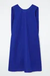 Cos Twist-detail Mini Dress In Blue