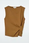 Cos Twist-detail Top In Beige