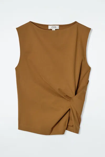 Cos Twist-detail Top In Beige