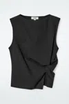 Cos Twist-detail Top In Black