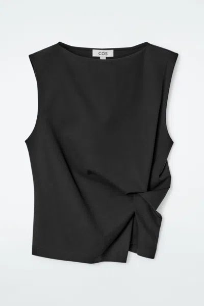 Cos Twist-detail Top In Black