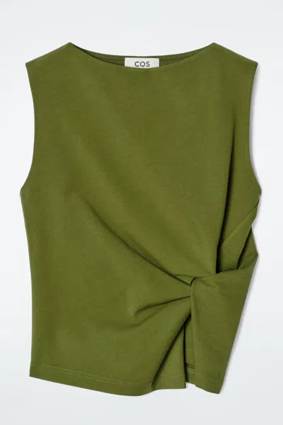 Cos Twist-detail Top In Green
