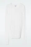 Cos Twisted-hem Silk Top In White