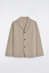 Cos Unstructured Cotton-blend Blazer In Sand