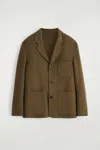 Cos Unstructured Split Wool Blazer In Multi