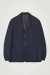 Cos Unstructured Twill Blazer - Relaxed In Blue